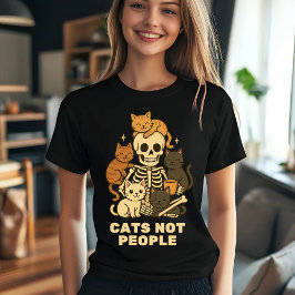 Funny Cat Skeletts - Katzen nicht von Menschen zit T-Shirt