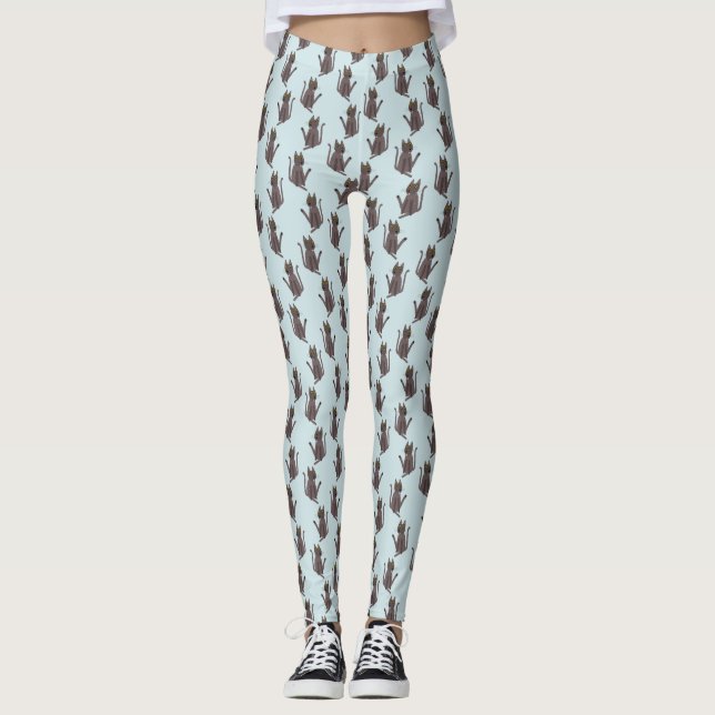 Funny Cat Spaß Leggings (Vorderseite)