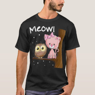 Funny Cat Spaß Owl Novelty Meowl Hoot Cats Rule T-Shirt
