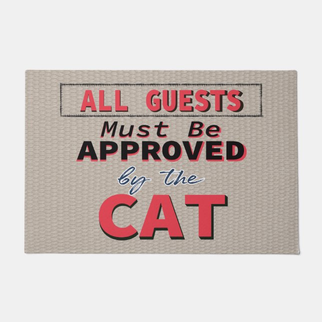 Funny Cat Spaß Welcome Door Mat Fußmatte (Vorderseite)