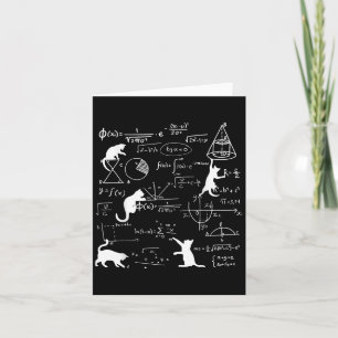 Funny Cat spielen mit Mathe Formeln Kitten Katze u Karte