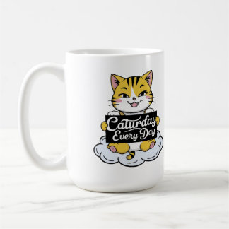 Funny Cat Sprichwort Caturday Jeden Tag Kaffeetasse