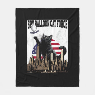 Funny Cat Spy Balloon Fleecedecke