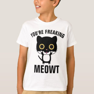 Funny Cat T - Shirt für Kinder, SIE FREAKEN MEOWT