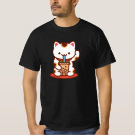 Funny Cat T - Shirt - MANEKI-NEKO BOBA KIT-TEA