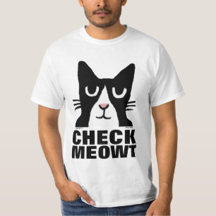 Funny Cat T - Shirt, Panda Kitty KARO MEOWT T-Shirt