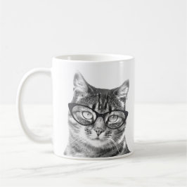 Funny Cat Tasse | Kitten mit Nerdbrille