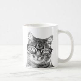 Funny Cat Tasse | Kitten mit Nerdbrille