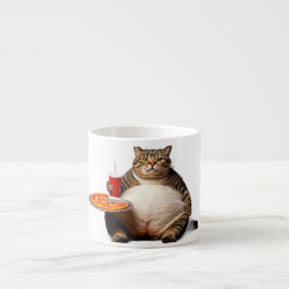 Funny Cat Tasse - Pizza Lover Geschenk Kaffee Cup