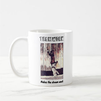 Funny Cat Teamwork macht den Traumjob Kaffeetasse