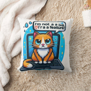 Funny Cat Tech Meme Pillow Niedlich-Geek-Wohnges Kissen