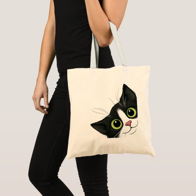 Funny Cat Tote Bag (Devant (produit))