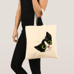 Funny Cat Tote Bag Tragetasche<br><div class="desc">Show off your love for cats with this funny and stylish cat tote bag! Perfect for cat lovers, this tote combines humor and practicality, making it great for everyday use. Whether you're going shopping, heading to work, going to school, or carrying books and groceries, this tote bag is both fun...</div>