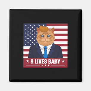 Funny Cat Trump 9 Lebt Baby Funny Vote für Trump Magnet