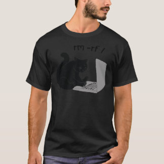 Funny Cat Typing on laptop Classic T-Shir T-Shirt