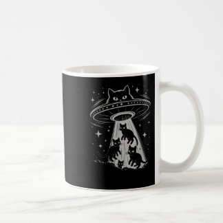 Funny Cat Ufo Spaceship Alien Galaxy Ästhetische Kaffeetasse