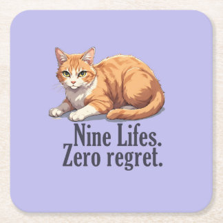 Funny Cat Untersetzer - einfach minimalistisch abe