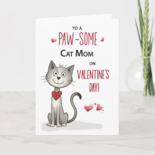 Funny Cat Valentine für Mama vom Haustier Karte