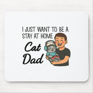 Funny Cat Vater Gaming - Niedliche Gamer Cat and V Mousepad