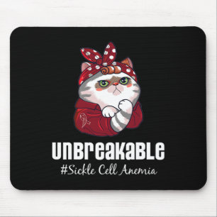 Funny Cat Warrior Unzerbrechliche Sichelzellanämie Mousepad
