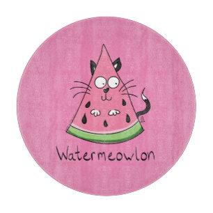 Funny Cat Watermelon Niedlich Kinder Schneidebrett