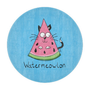 Funny Cat Watermelon Niedlich Kinder Schneidebrett