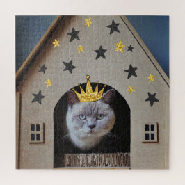 Funny Cat Wear Golden Glitzer Bling Crown