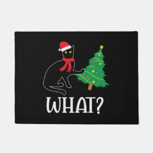 Funny Cat Weihnachtsbaum über Katze Was Fußmatte