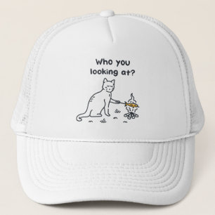 Funny Cat Wer sieht man? Truckerkappe