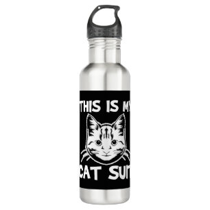 Funny Cat Zitat Edelstahlflasche