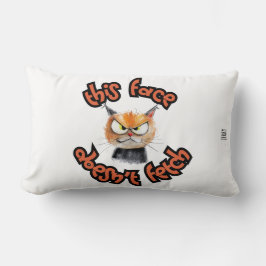 Funny Cat Zitat in fett einfarbigem Text-Design Lendenkissen