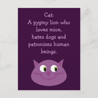 Funny Cat Zitat Niedlich anpassbare Wohltätigkeit Postkarte
