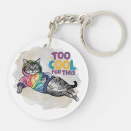 Funny Cat zu Cool für diese Schlüsselanhänger