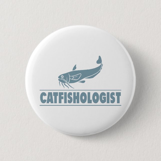 Funny Catfishologist Catfish Fishing, Cook, Eat Button (Vorderseite)