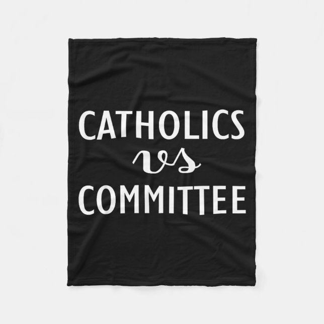 Funny Catholics Vs Committees  Fleecedecke (Vorderseite)