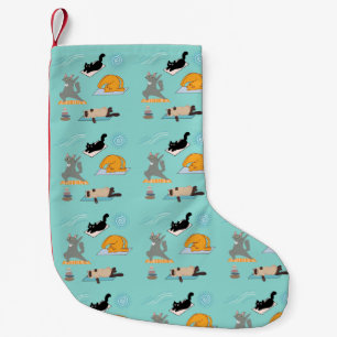 Funny Cats at Yoga Kleiner Weihnachtsstrumpf