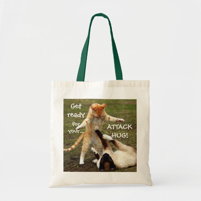 Funny Cats Capack Attack Hug Tragetasche (Vorne)
