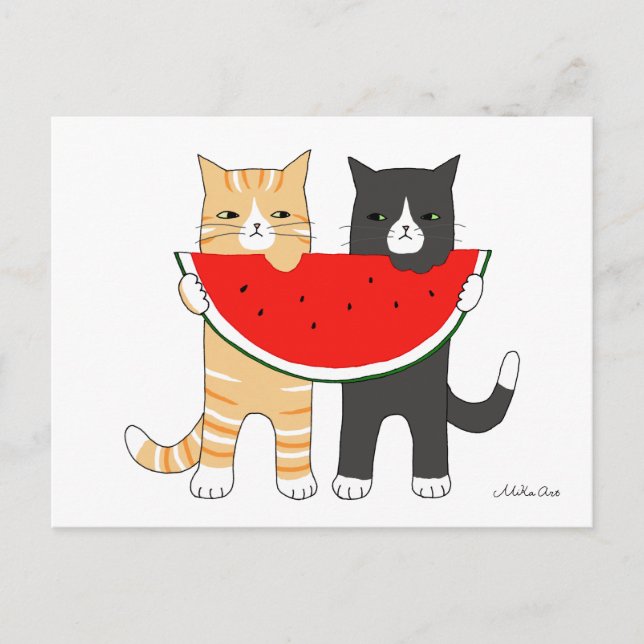 Funny Cats Eros Bendato Postkarte (Vorderseite)