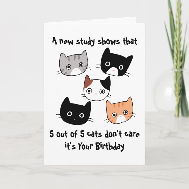Funny Cats Geburtstag, katzenliebende Freunde Gebu Karte (Vorderseite)