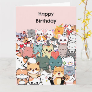 Funny Cats Happy Birthday Personalisiert Card Karte