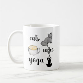 Funny Cats Kaffee Yoga Lover Kaffeetasse