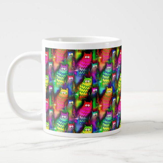 Funny Cats Muster-54578 Jumbo-Tasse (Links)