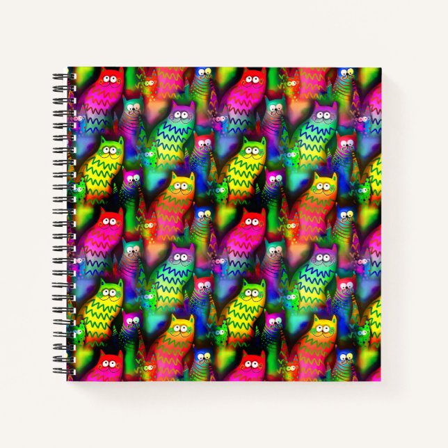 Funny Cats Muster-54578 Notizbuch (Vorderseite)