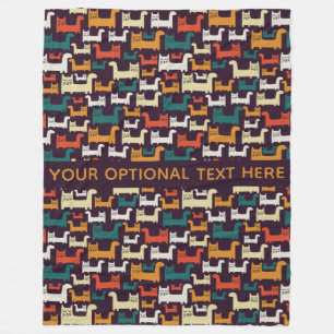 Funny Cats Mustertexte Vliesdecke Fleecedecke