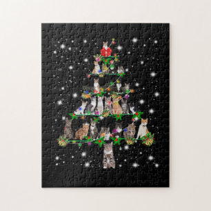 Funny Cats Weihnachtsbaum T-Shirt Dekor