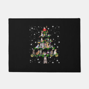 Funny Cats Weihnachtsbaum T-Shirt Dekor Fußmatte
