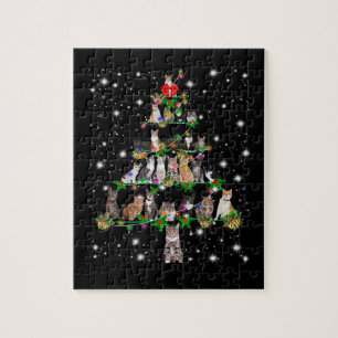 Funny Cats Weihnachtsbaum T-Shirt Dekoration Gesch