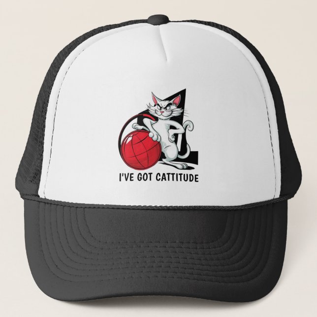 Funny Cattitude Casquette de chat (Devant)