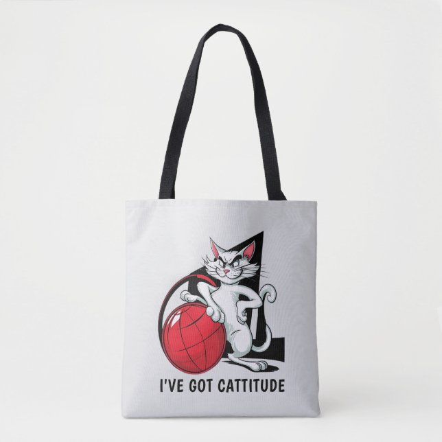 Funny Cattitude Cat Tasche (Vorderseite)