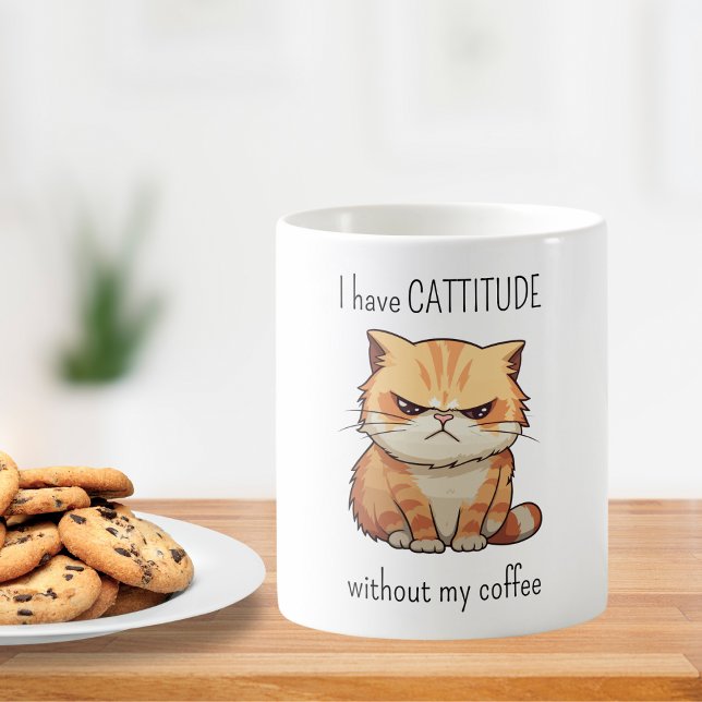 Funny Cattitude Kaffeetasse (Von Creator hochgeladen)
